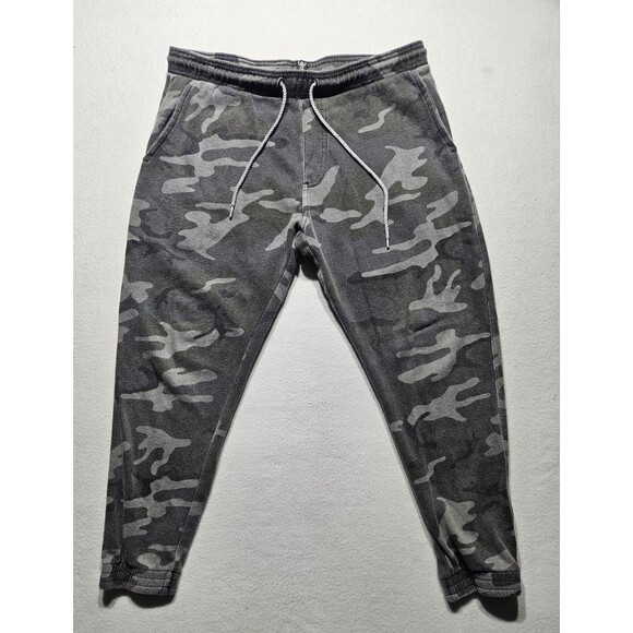 Volcom Mens Frickin Slim Jogger Pants SM Black/Grey Camo  Pockets Athletic - Picture 1 of 8